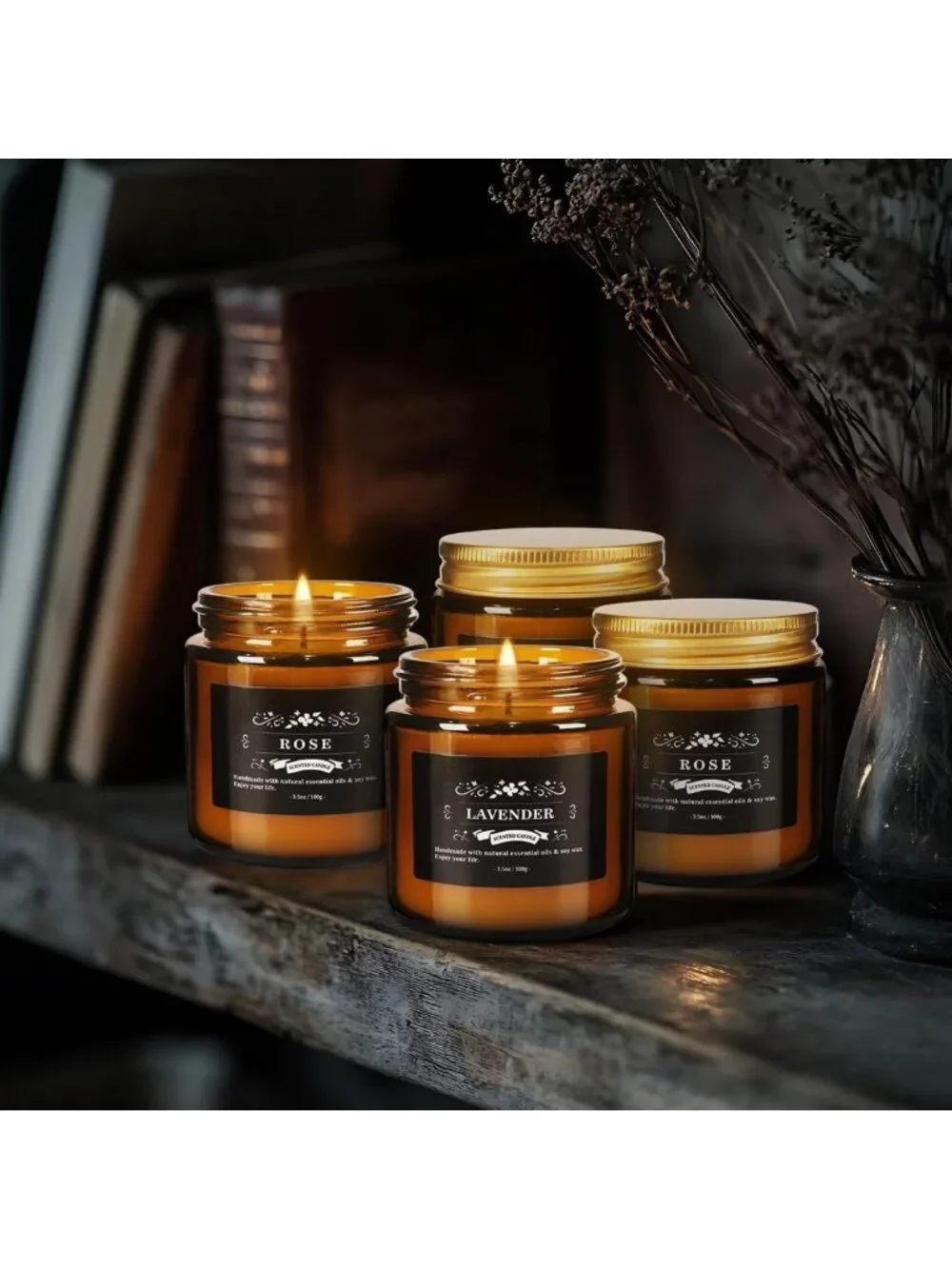 24 Pack Soy Wax Scented Candles - Aromatherapy, Essential Oil, Relaxation Gifts